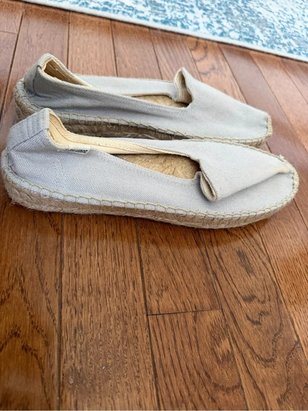 Soludos Women's Light Beige Canvas Espadrille Flats